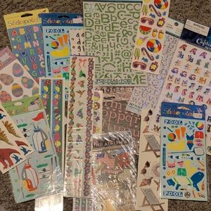 Colorful Sticker Lot For Scrapbooking Or Crafts